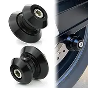 Xitomer 1 Pair M8 X1.25 Motorcycle Swing arm Spools/Swing Arm Stand Screw，For SUZUKI GSX-R600/750/1000,SV,HONDA CBR600RR/1000RR, Kawasaki Z650/Z900/ZX-6R/ZX-10R, Ninja400,BMW S1000RR/S1000R (Black)