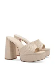 Larroude Women's Dolly Slip On Platform High Heel Sandals
