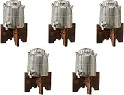 Set of 5 Tokusa Multi Server (0.4 gallons (1.8 L) (with Wooden Base) [5.7 x 6.7 inches (14.5 x 17 cm) (1800cc)] | Shochu Server Made in China Setomonohonpo
