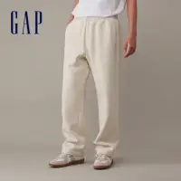 在飛比找momo購物網優惠-【GAP】男裝 Logo刷毛鬆緊棉褲 碳素軟磨系列-米色(8