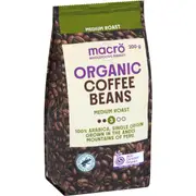 Macro Organic Medium Coffee Beans 200g