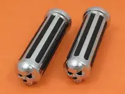 GRIP SET HANDLEBAR 1" CHROME RAIL DIE CAST 5" ALUMINUM EXTERIOR CABLE CUSTOM