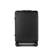 Flightmode Rolling Lightweight Suitcase Aluminium Luggage Medium TSA Lock Black