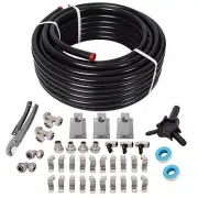 Air Piping System 3/4" x100Ft HDPE Tubing Metal Outlet Block Air Compressor Hose