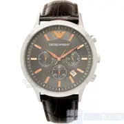 EMPORIO ARMANI 亞曼尼 AR2513手錶 優雅紳士 三眼計時 碼錶 日期 皮帶 男錶【澄緻精品】