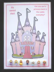 REWARD CHART PRINCESSES - Autism ADHD ASD SEN Behavioural Motivation Visual Aid