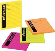 Post-it Super Sticky Telephone Message Notes, 4 x 5-Inches, Assorted Bright Colors, 4-Pads/Pack