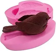 Generic Bird Molds 3pcs/set, Silicone, Grey, Pink, Bird Shape, Food Preparation Molds