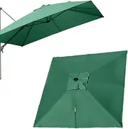 MAEEHDNKM 10 FT Square Cantilever Umbrella Canopy Replacement 8 Ribs Offset Umbrella Fabric Replacement Cloth, Patio Parasol Top Replacement Cover Anti-UV
