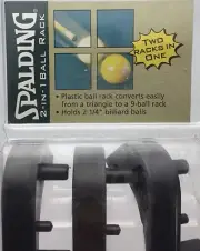 Spalding 2in1 Rack Triangle 8 Ball & 9 Ball Pool Billiards Table 2 1/4" Size