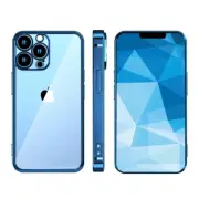 Shockproof Matt Clear Metal Plating Case iPhone 13 12 11 Pro Max Mini X XS XR