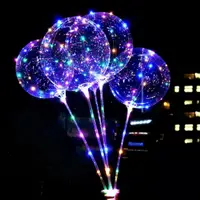 在飛比找momo購物網優惠-透明水晶波波球氣球燈飾組1組(生日派對 求婚告白 畢業跨年 