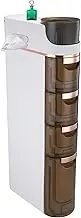 Slim Bathroom Storage Cabinet, 2 3 4 Tiers Movable Narrow Storage Cabinet with Paper Outlet, 360° Rotating Round Grid, Clear Drawers, Floor Lockers for Small Space, Bedroom(3-Tiers)