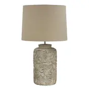 Oriel Lighting ANDORRA Romantic Embossed Floral Table Lamp