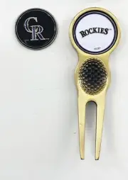 MLB Golf Divot Repair Tool Bronze w/ Ballmark Colorado Rockies