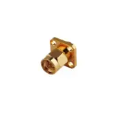 5x SMA 4 hole panel mount Plug Connector with solder post terminal short version