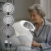 Upgrade 10X Rechargeable Hands Free Magnifying Glass with Light Flexible Goosene