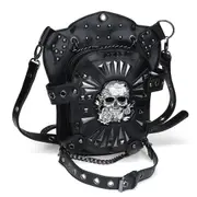 Motorcycle Leg Bag Steampunk PU Leather Waist Backpack Shoulder Gothic Retro Vintage Style Hiking