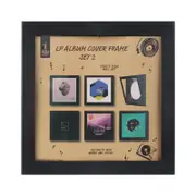Flea Market Single LP Vinyl Wall Frame Set of 2 (Black)