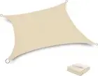 Terylene Waterproof Sun Shade Sail UV Blocker Sunshade Patio (10x13ft,Beige)