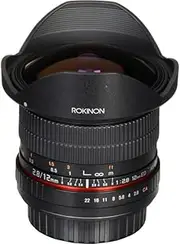 Rokinon 12mm F2.8 Ultra Wide Fisheye Lens for Nikon AE DSLR Cameras - Full Frame Compatible
