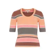 [Chloe] Chloe-Multicolor Orange Cotton Sweater-Donna S STAND