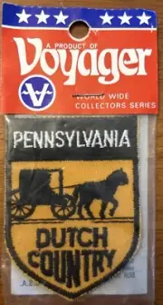 NIP Vintage Pennsylvania Dutch Country Souvenir AMISH Embroidered Patch Badge