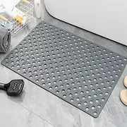 Non-Slip Shower Mat with Suction Cups and Drain Holes Bath Mat for Bathroom, Bathtub or Shower Stall, Quick Drain, Machine Washable, Eco-Friendly Massage Foot