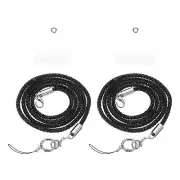 2pcs Rhinestone Purse Straps,27.6" Sparkly Replacement Bag Straps, Black