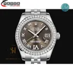 高端精品 ROLEX 勞力士 DATEJUST 31 178384 鑲鑽 羅馬時標 自動腕錶 膠膜齊全AB6910