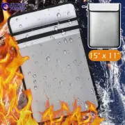 15x11” Fireproof Document Money Bag Safe Waterproof Fire Proof Cash Holder Large