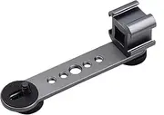 Triple Cold Shoe Mount Bracket Extension Bar with 1/4 Inch & 3/8 Inch Thread for Gimbal Stabilizer Tripod Camera Flash Light Dark Gray