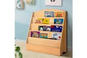 Keezi 5 Tiers Kids Bookshelf Magazine Shelf Organiser Bookcase Display Rack