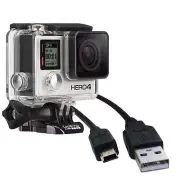 2in1 Cable Kit for GoPro Hero HD 4/3+/3, 6ft Mirco HDMI AV Cable + 15ft USB Cord