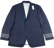 Brooks Brothers Sport Coat Mens Size 48 Long Navy Jacket Blazer NetJets Pilots