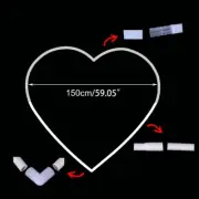 Heart Shaped Balloon Arch Rack Kit Flower Frame Stand Holder Party Wedding Decor