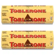 Toblerone Swiss Milk Chocolate Bars candy with Honey and Almond Nougat 2x6Bars