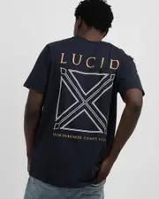 [Lucid] Lucid Men's Intersection T-Shirt in Overdye Navy Size XL XL Overdye Navy