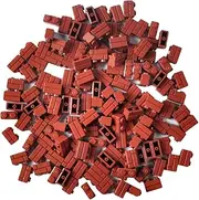 BAENRCY 200pcs 1x2 Masonry Profile Bricks Building Blocks for Wall Parts Compatible with Major Brands (Brown)