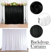 Backdrop Curtains Photography Drapes for Wedding Party Decoration Black or White