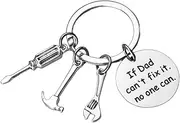 [CALLARON] Dad Key Chain Stainless Steel Key Ring Father's Day Unique Tool Pendant Design for Home Car Office More present From Daughter