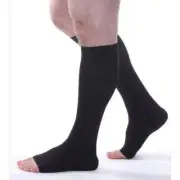 Allegro Knee Highs Open Toe, XXX-Large 20-30mmHg (Black)