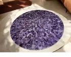 Amethyst Coffee Table Top Healing Crystal Random Stone Cafeteria Furniture Decor