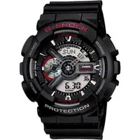 在飛比找森森購物網優惠-CASIO 卡西歐 G-SHOCK 經典紅黑重機雙顯手錶-5