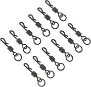 Totority 20Pcs Fishing Swivel Connectors for Hooks and Lures Durable Solid Ring Barrel for Carp and Sea Fishing Versatile Tackle Accessories for Outdoor Use