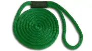 Solid Braid Nylon Dock Line - 5/8" x 50' - Floats! Fade Proof / USA MADE / GREEN