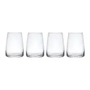 4pc Mikasa Palermo Stemless Wine Glass Drink Set 350ml