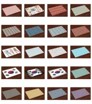Place Mats 4 Piece Set Fabric Dining Room Kitchen Table Ambesonne