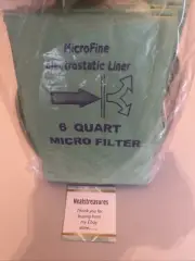 NEW 6 Qt MicroFine Electrostatic Liner Filter Vacs (10-Pack)