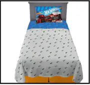 Kids Bedding Super Soft Sheet Set, 3 Piece Twin Size, Hot Wheels